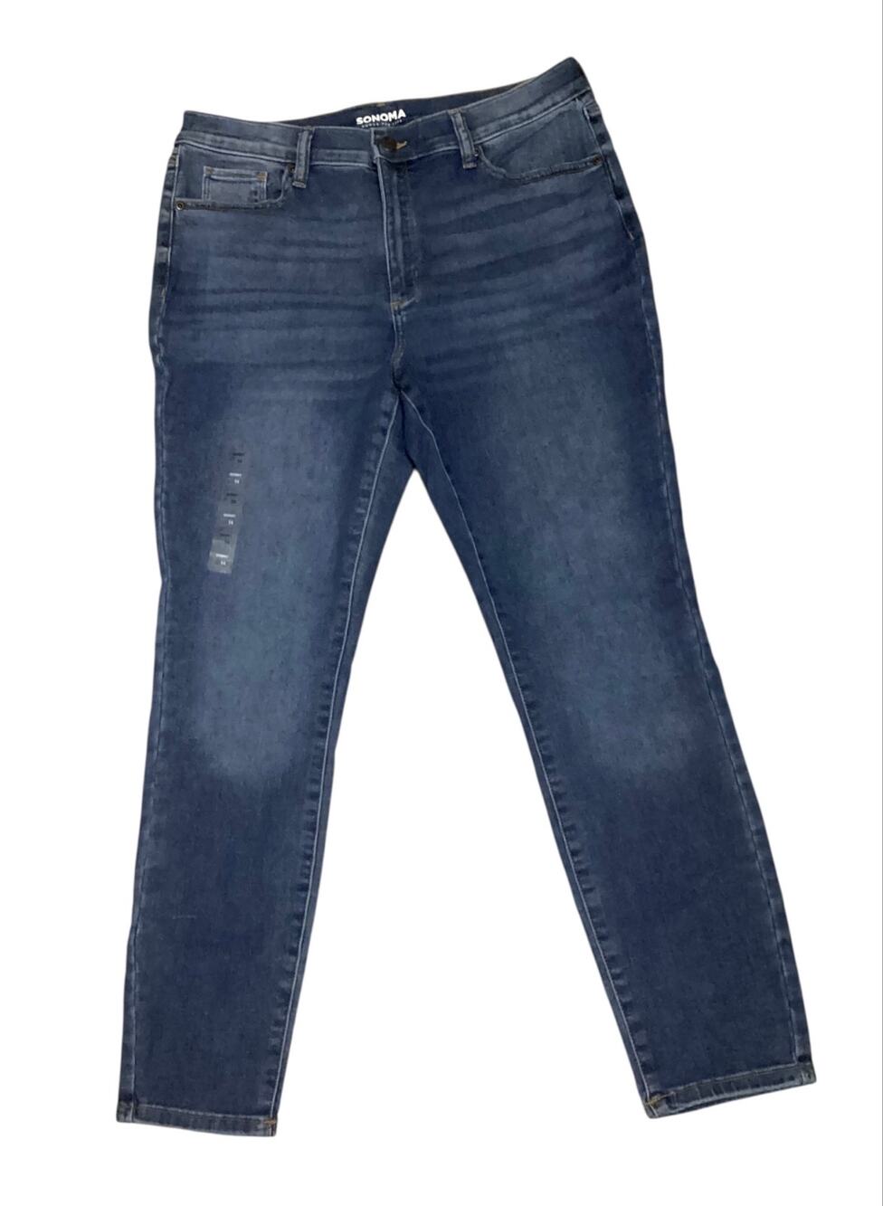 Sonoma Goods For Life Women's Skinny Jeans Size L Medium Wash Stretch Denim